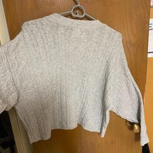 Grey Cable Knit Sweater